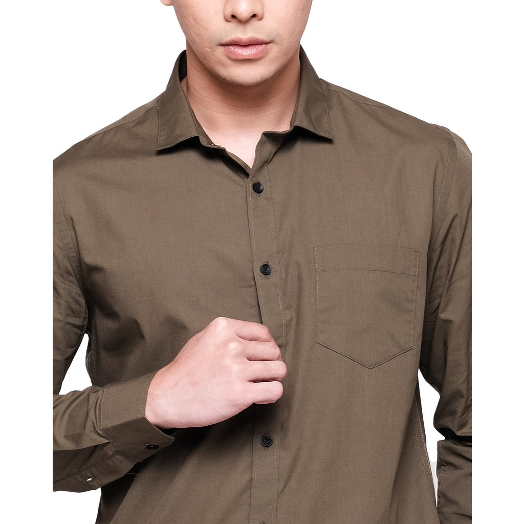 MOC Kemeja Lengan Panjang Pria PEDRO - OLIVE