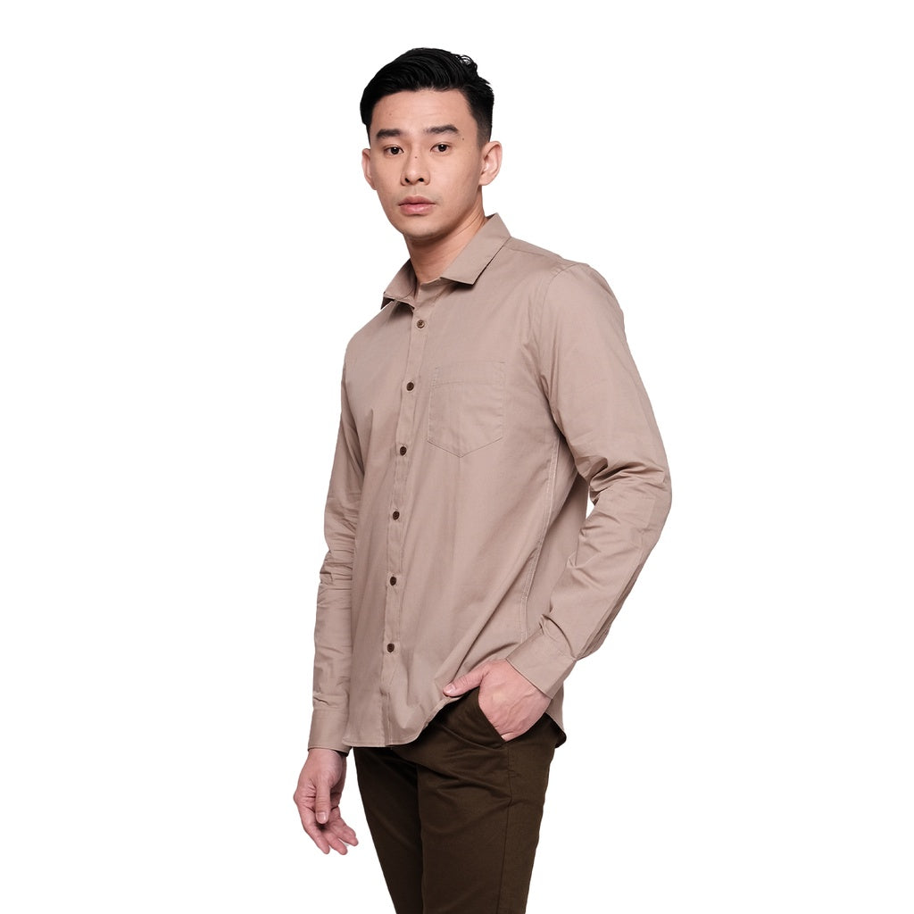 MOC Kemeja Lengan Panjang Pria PEDRO - BEIGE