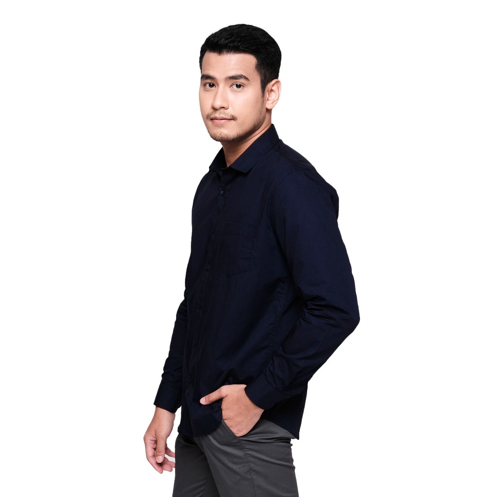 MOC Kemeja Lengan Panjang Pria PEDRO - NAVY