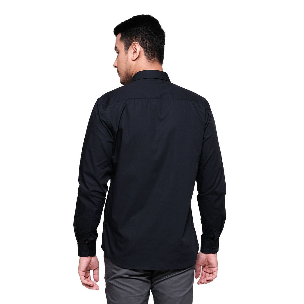 MOC Kemeja Lengan Panjang Pria PEDRO - BLACK