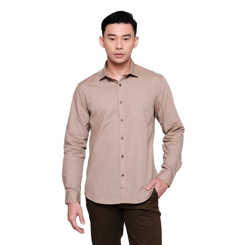MOC Kemeja Lengan Panjang Pria PEDRO - BEIGE