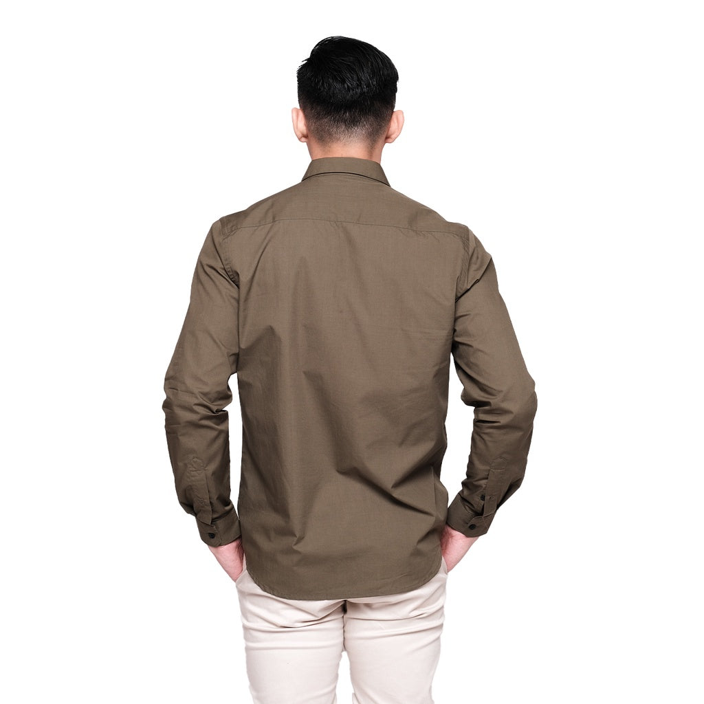 MOC Kemeja Lengan Panjang Pria PEDRO - OLIVE
