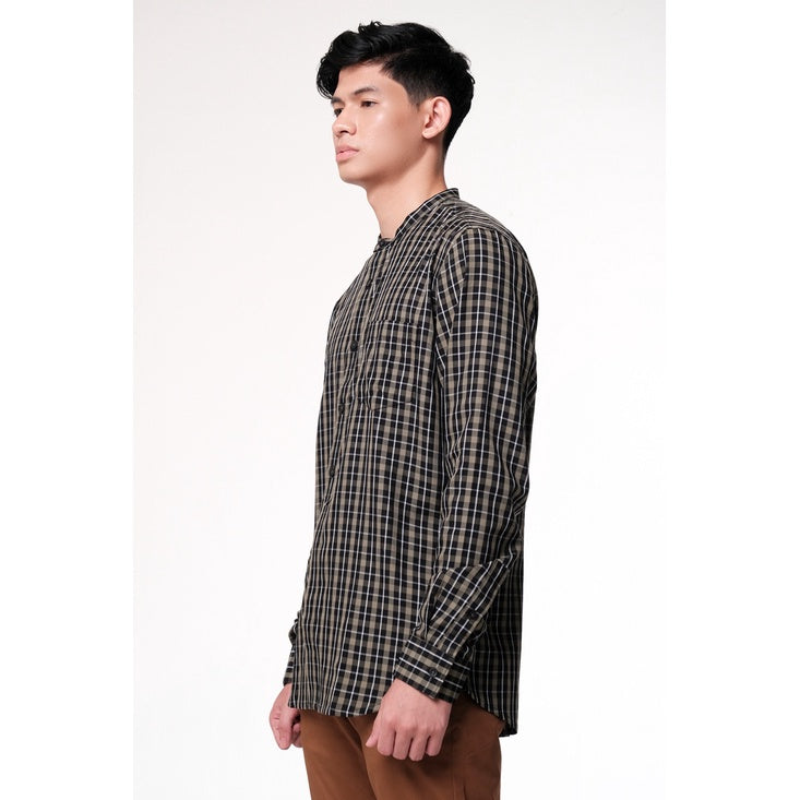MOC Kemeja Lengan Panjang Pria DEPLIZO - OLIVE