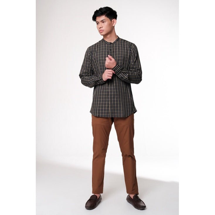 MOC Kemeja Lengan Panjang Pria DEPLIZO - OLIVE