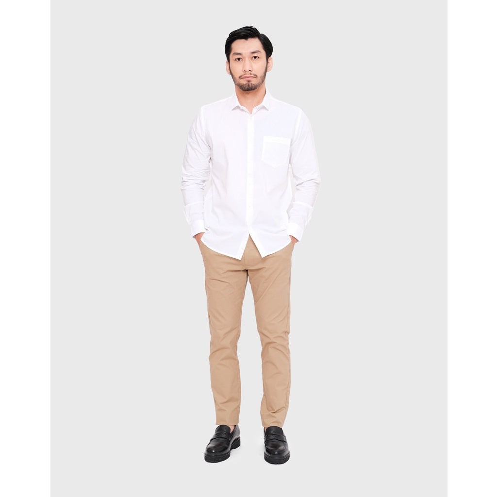 MOC Kemeja Lengan Panjang Pria FRAZE - WHITE