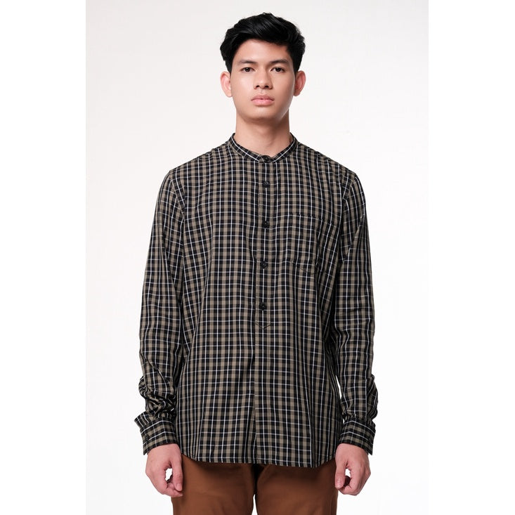 MOC Kemeja Lengan Panjang Pria DEPLIZO - OLIVE