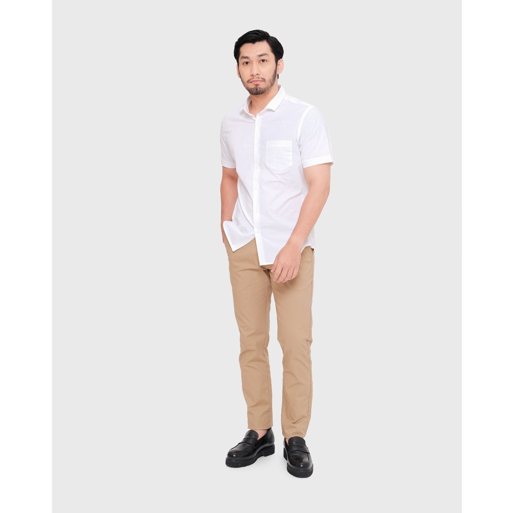 MOC Kemeja Lengan Pendek Pria FRAZIO - WHITE