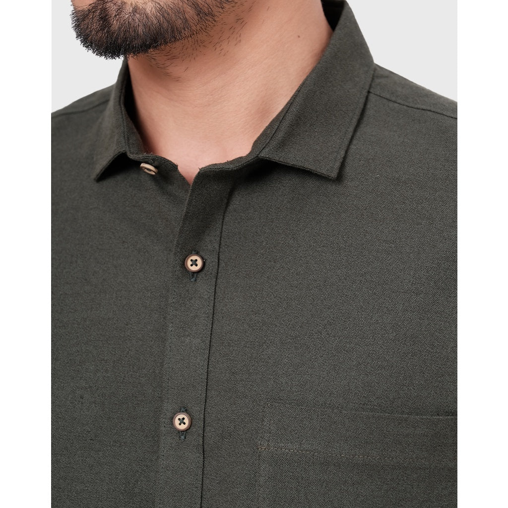 MOC Kemeja Lengan Panjang Pria FILIP - OLIVE