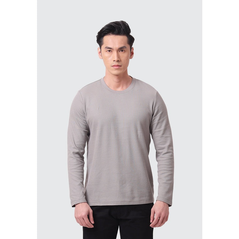 MOC Kaos Lengan Panjang Pria PASCAL - GREY