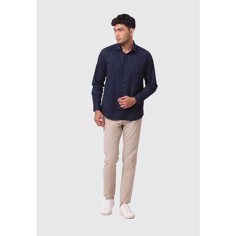 MOC Kemeja Lengan Panjang Pria COOPER - NAVY