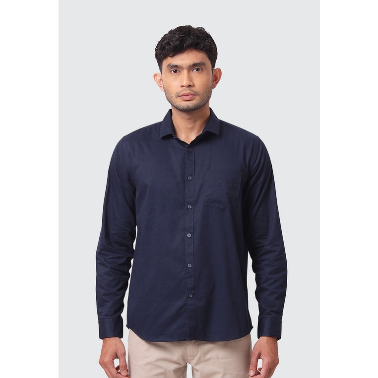 MOC Kemeja Lengan Panjang Pria COOPER - NAVY