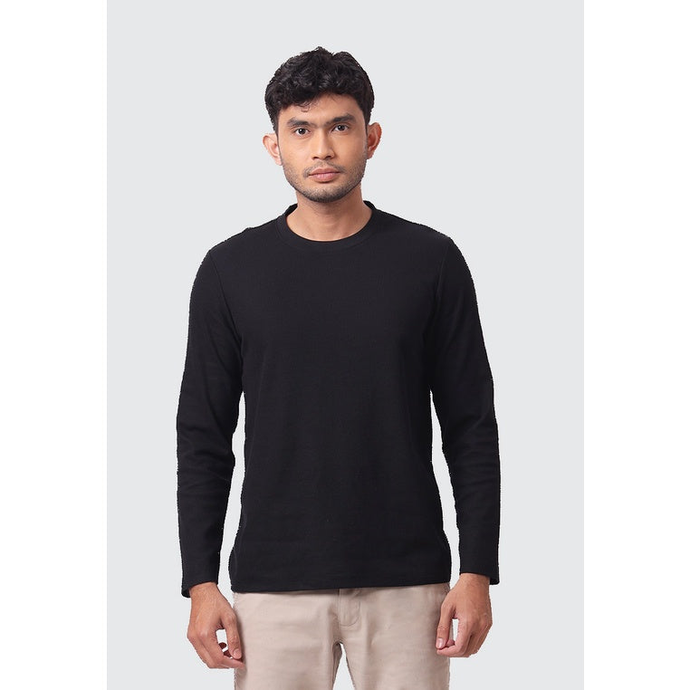 MOC Kaos Lengan Panjang Pria PASCAL - BLACK