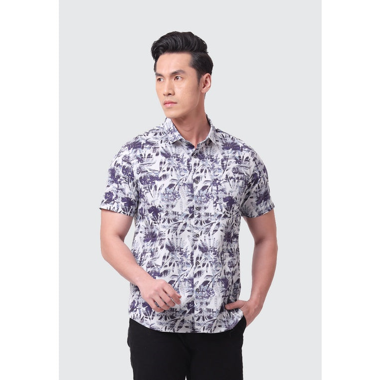 MOC Kemeja Lengan Pendek Pria SAWYER - NAVY